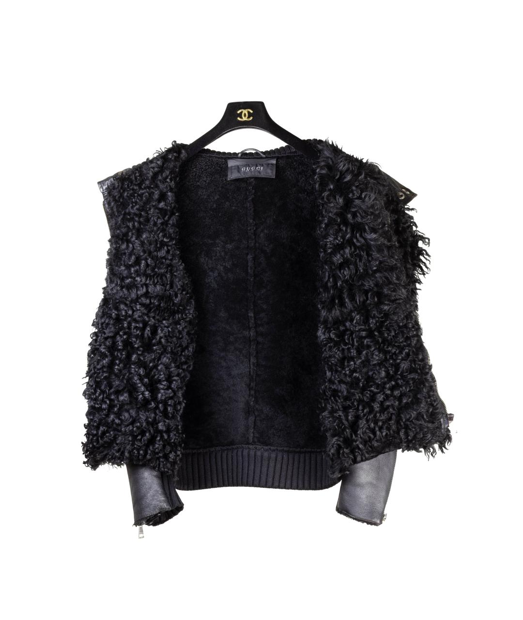 GUCCI Черная кожаная дубленка/шуба, фото 3