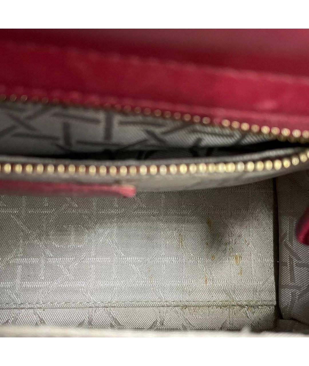 CHRISTIAN DIOR Розовая кожаная сумка с короткими ручками, фото 7