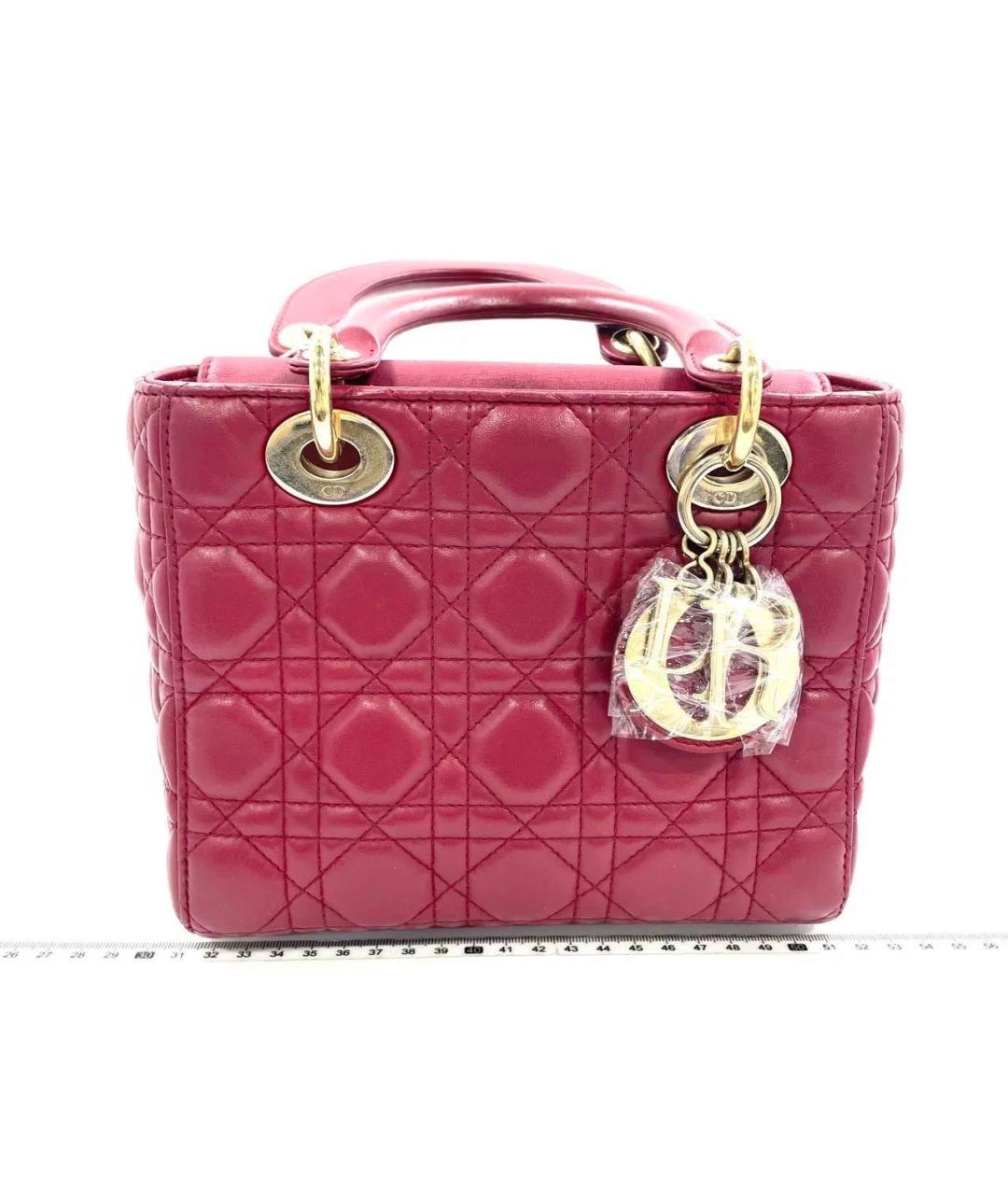 CHRISTIAN DIOR Розовая кожаная сумка с короткими ручками, фото 2