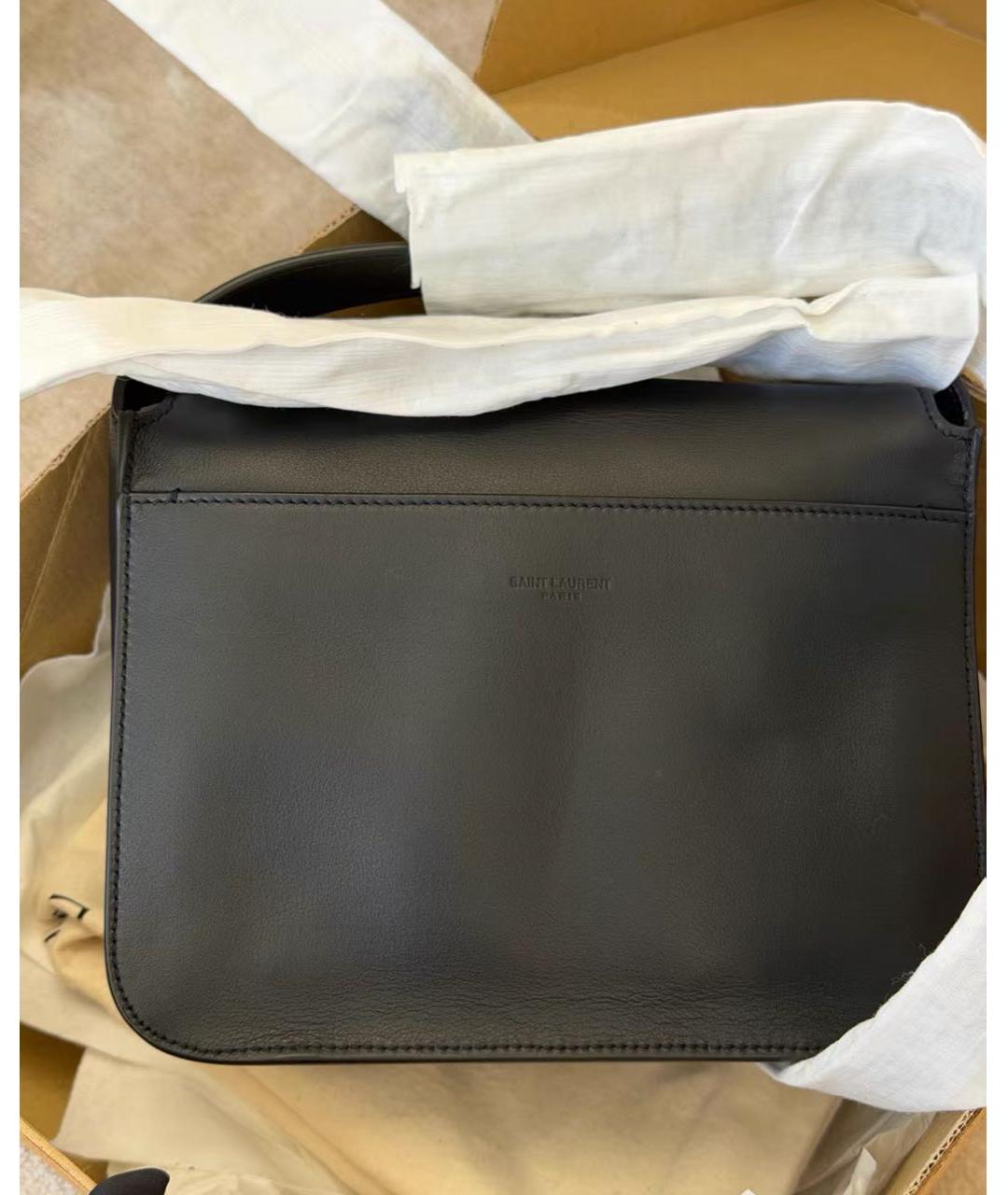 SAINT LAURENT Черная кожаная сумка через плечо, фото 4