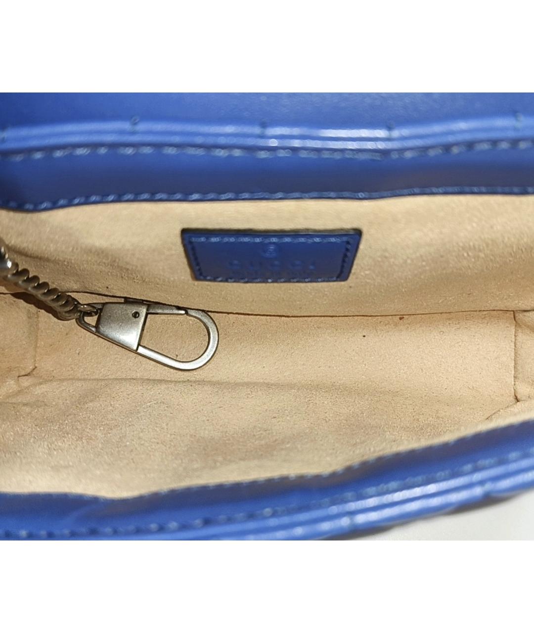 GUCCI Синяя кожаная сумка через плечо, фото 4