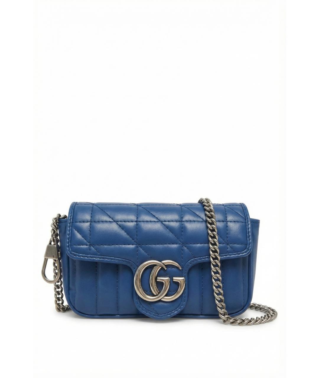 GUCCI Синяя кожаная сумка через плечо, фото 10