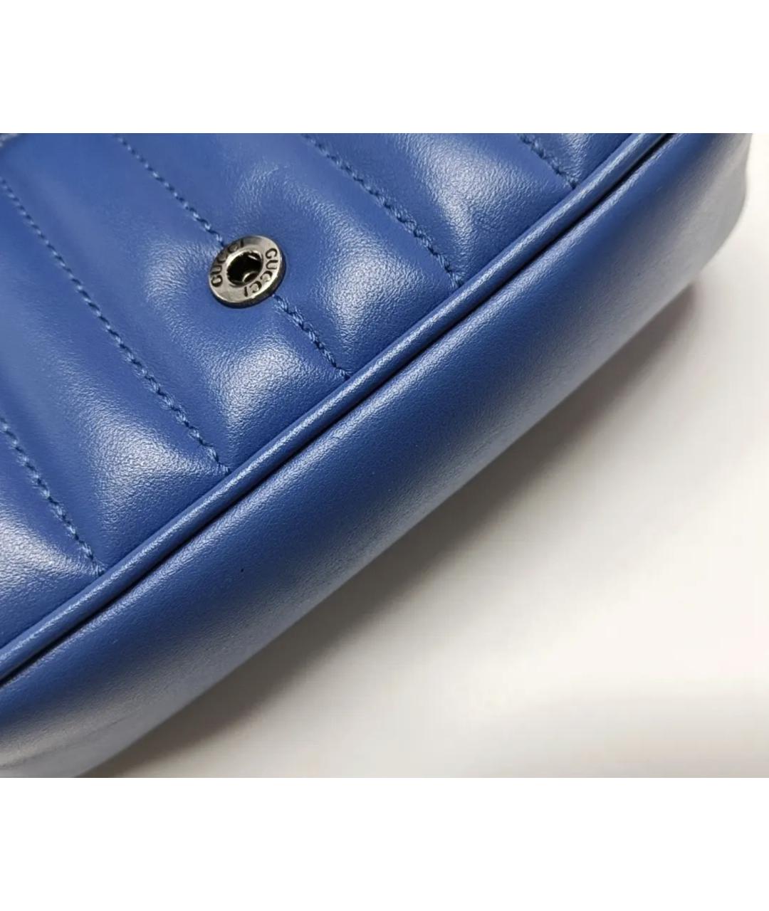GUCCI Синяя кожаная сумка через плечо, фото 8
