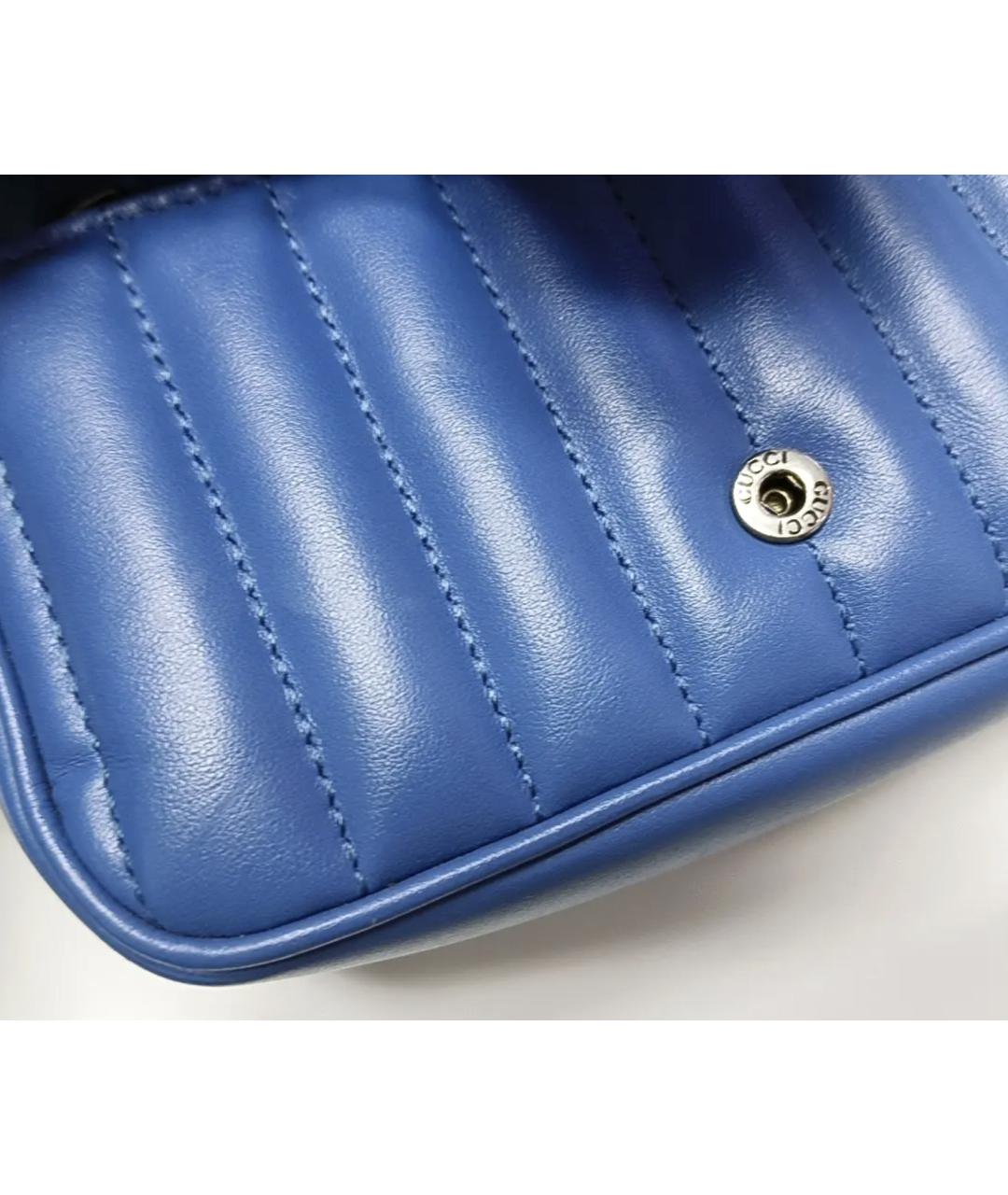 GUCCI Синяя кожаная сумка через плечо, фото 7