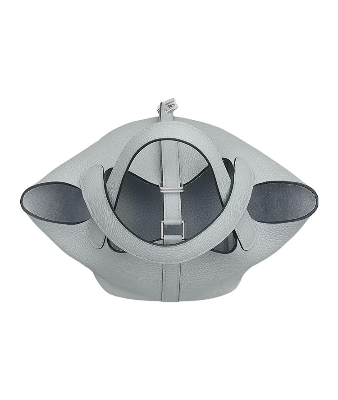 HERMES Голубая кожаная сумка через плечо, фото 4