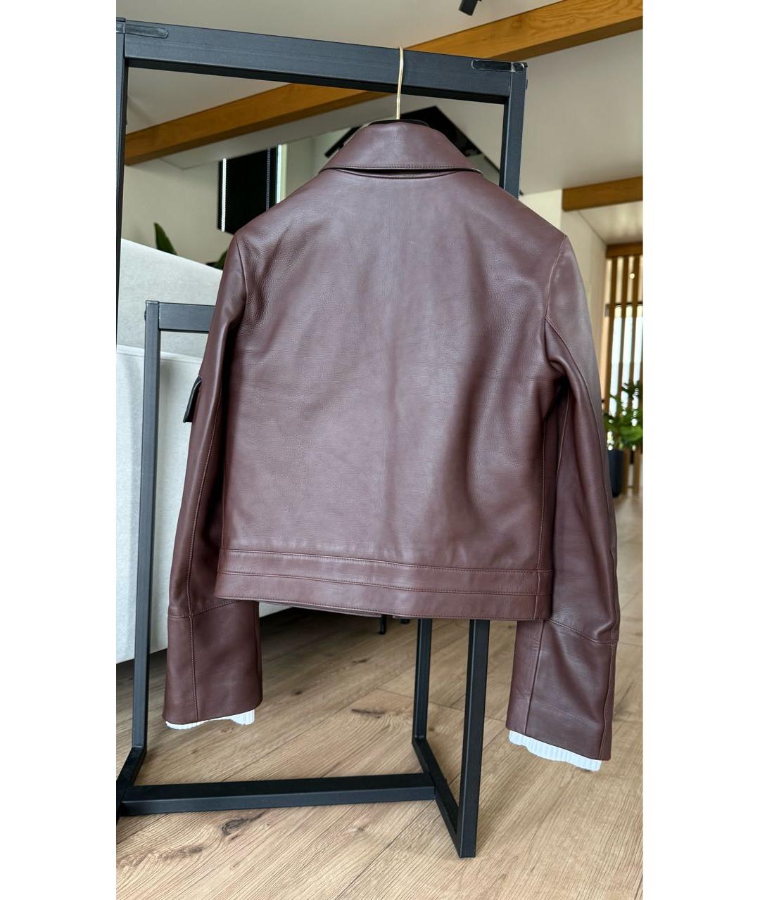 LOUIS VUITTON Коричневая кожаная куртка, фото 3