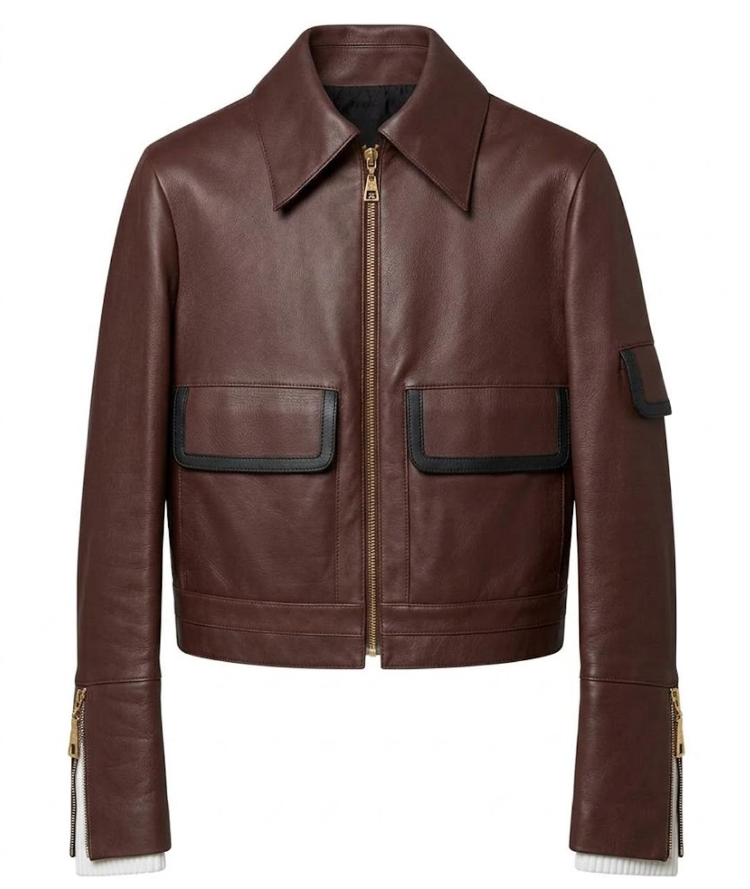 LOUIS VUITTON Коричневая кожаная куртка, фото 1