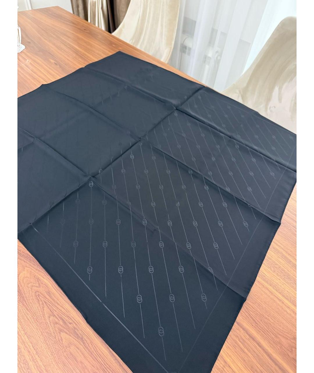 GUCCI Коричневый шелковый платок, фото 4