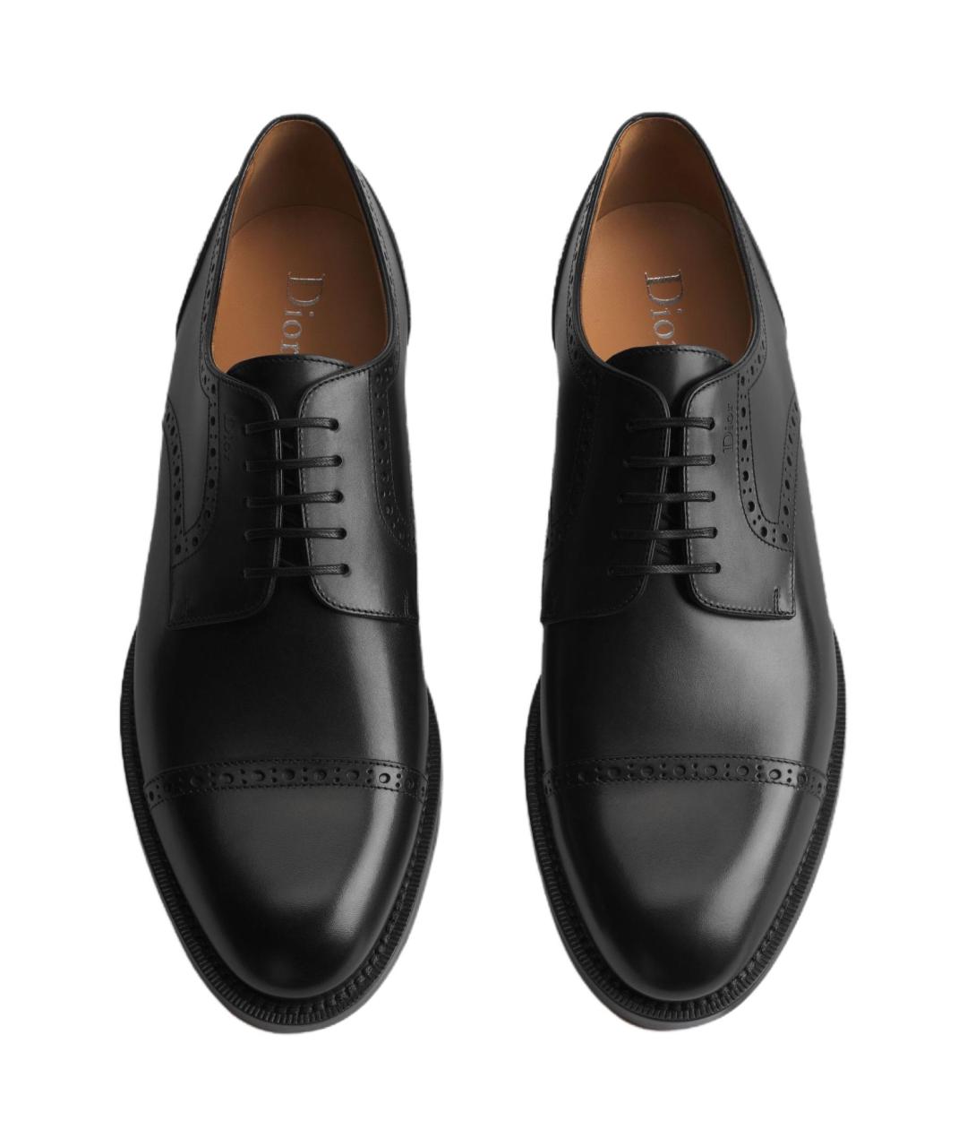 CHRISTIAN DIOR Черные кожаные туфли, фото 3