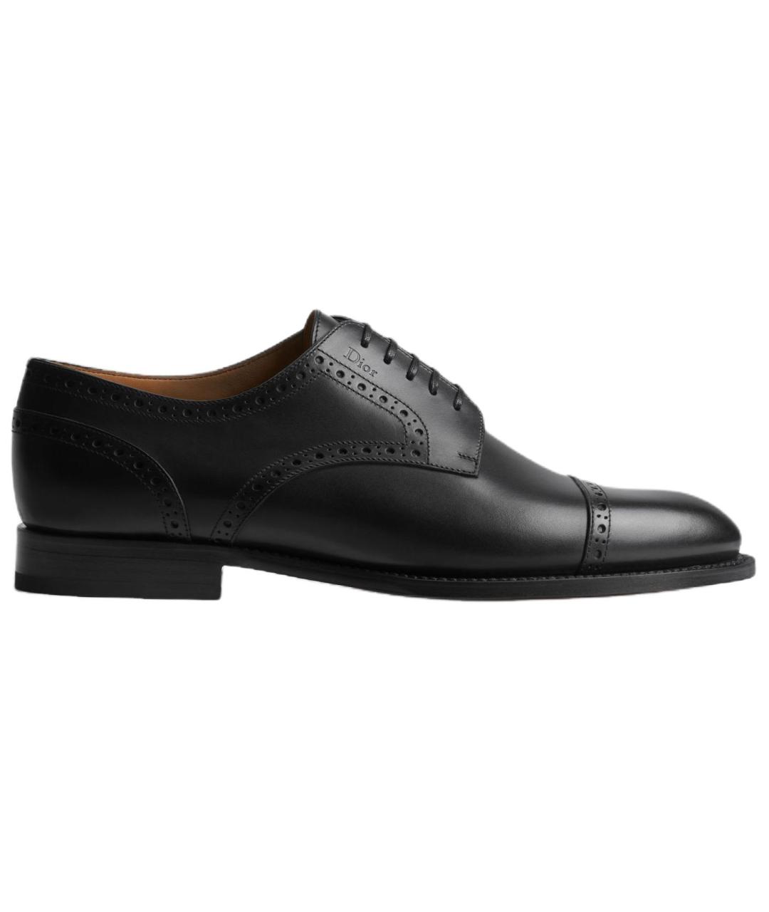 CHRISTIAN DIOR Черные кожаные туфли, фото 1