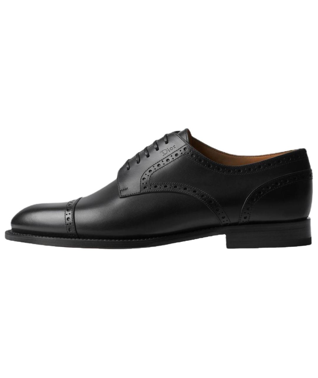 CHRISTIAN DIOR Черные кожаные туфли, фото 2