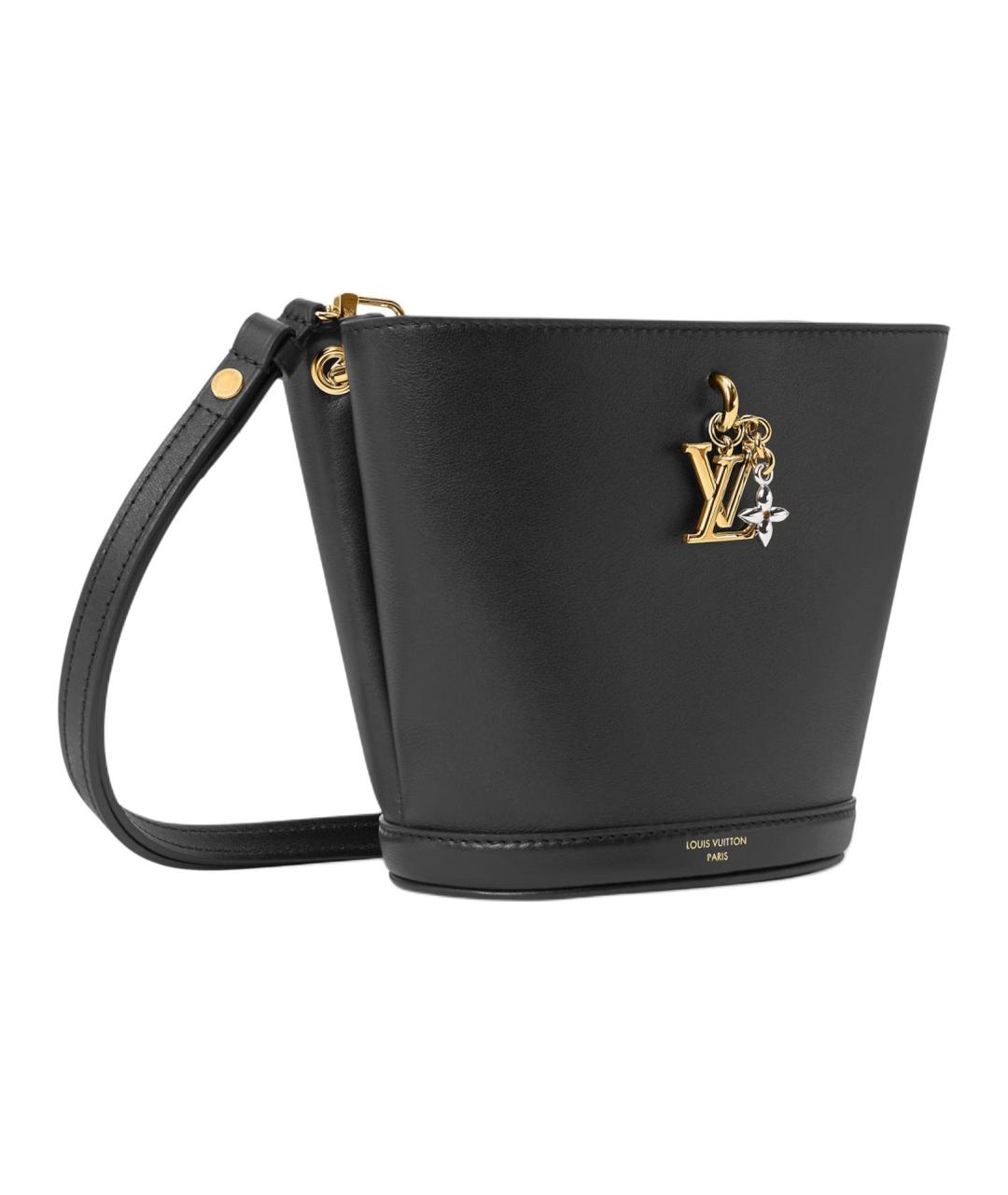 LOUIS VUITTON Черная кожаная сумка через плечо, фото 2