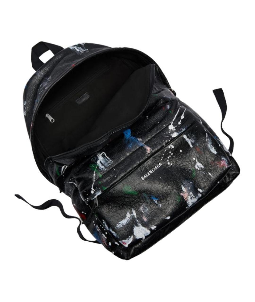 BALENCIAGA Черный кожаный рюкзак, фото 4