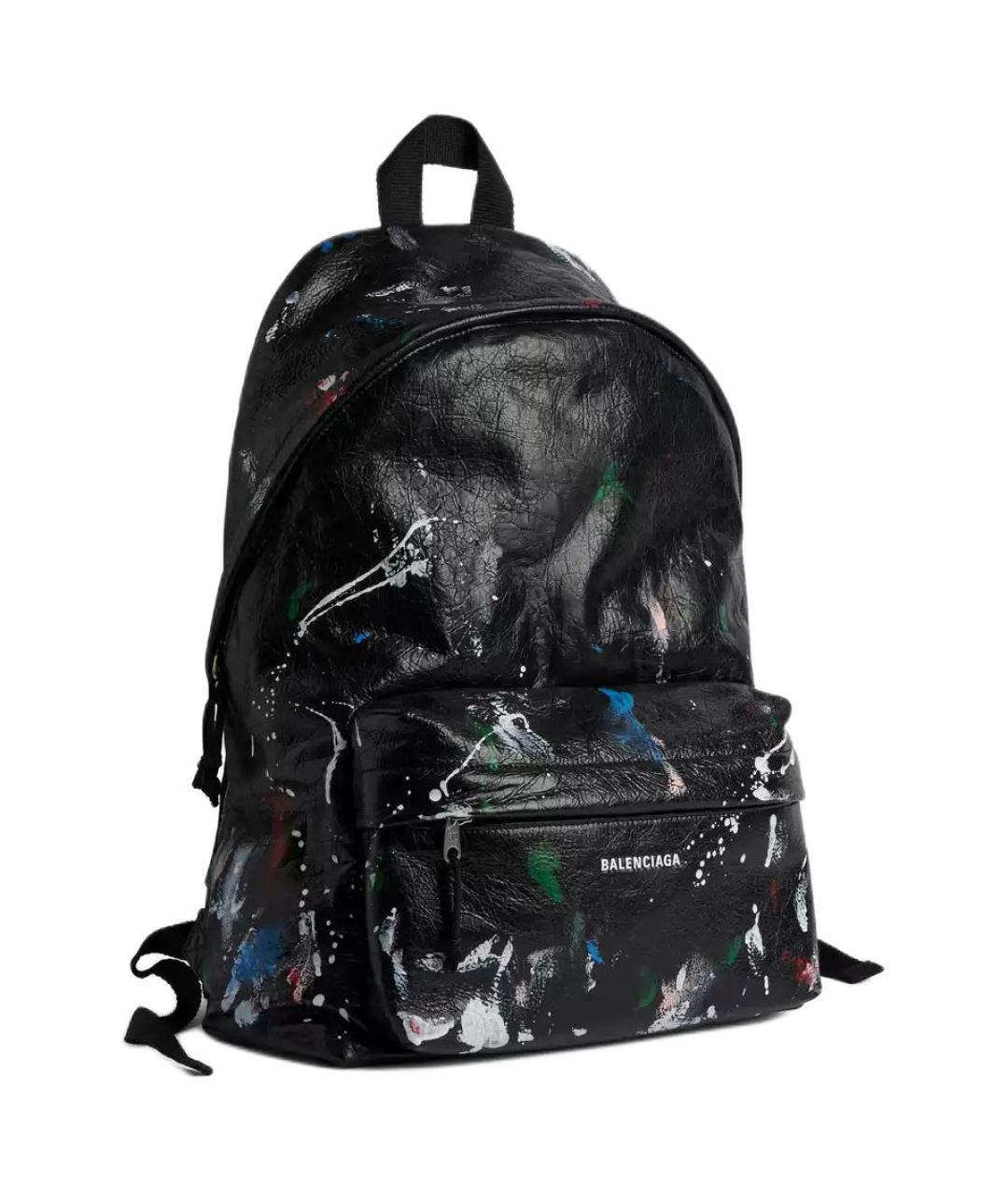 BALENCIAGA Черный кожаный рюкзак, фото 2