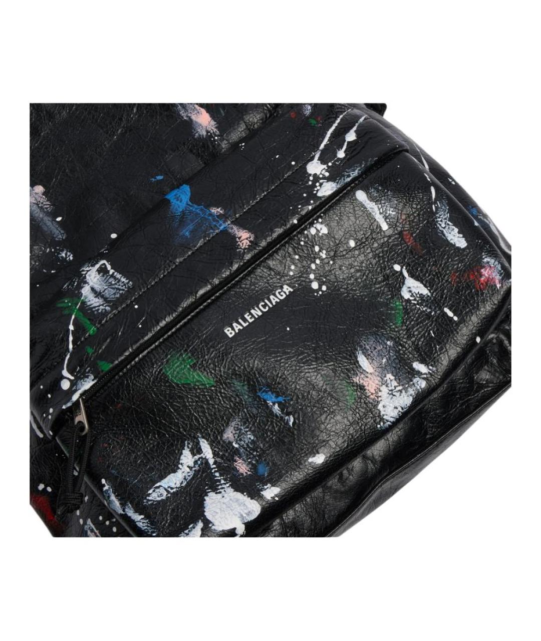 BALENCIAGA Черный кожаный рюкзак, фото 5