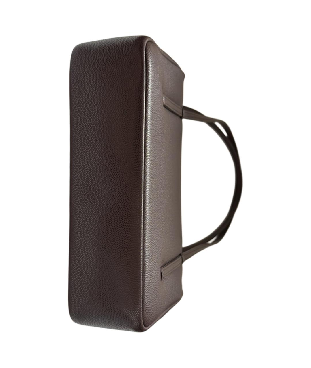 CHANEL Коричневая кожаная сумка через плечо, фото 3