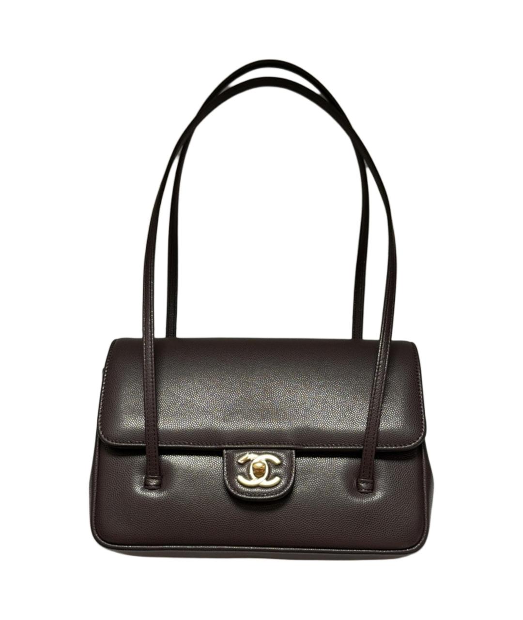 CHANEL Коричневая кожаная сумка через плечо, фото 1