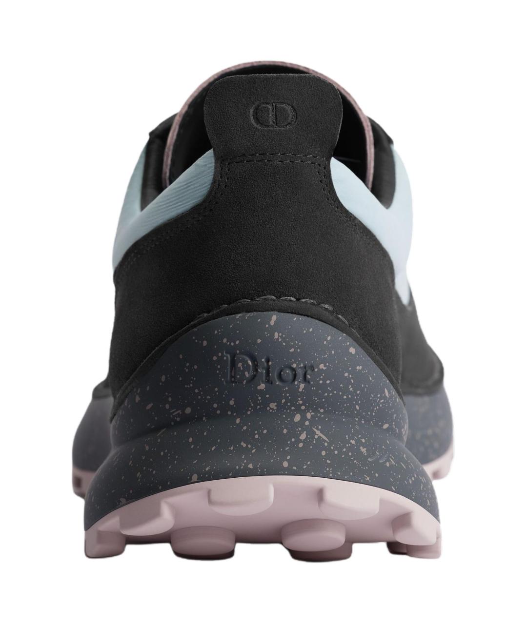 CHRISTIAN DIOR Серые кожаные низкие кроссовки / кеды, фото 4