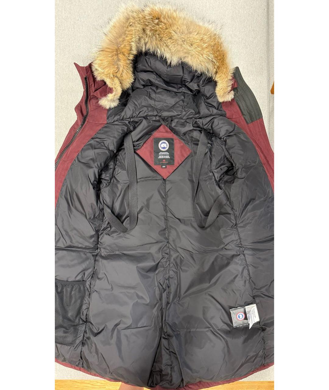 CANADA GOOSE Бордовая полиэстеровая парка, фото 6