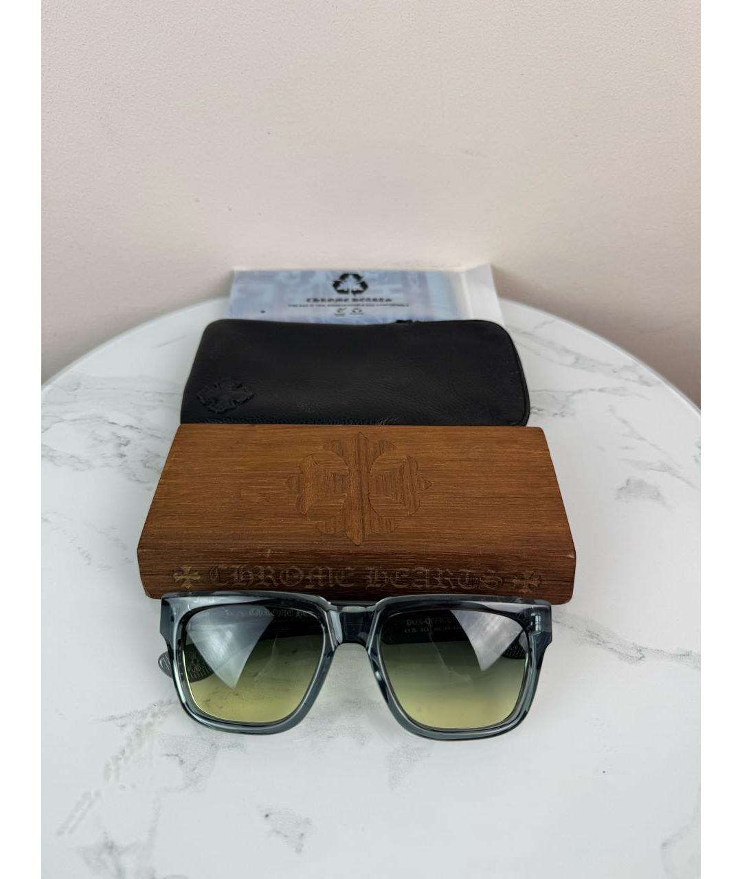 CHROME HEARTS Серые пластиковые солнцезащитные очки, фото 2