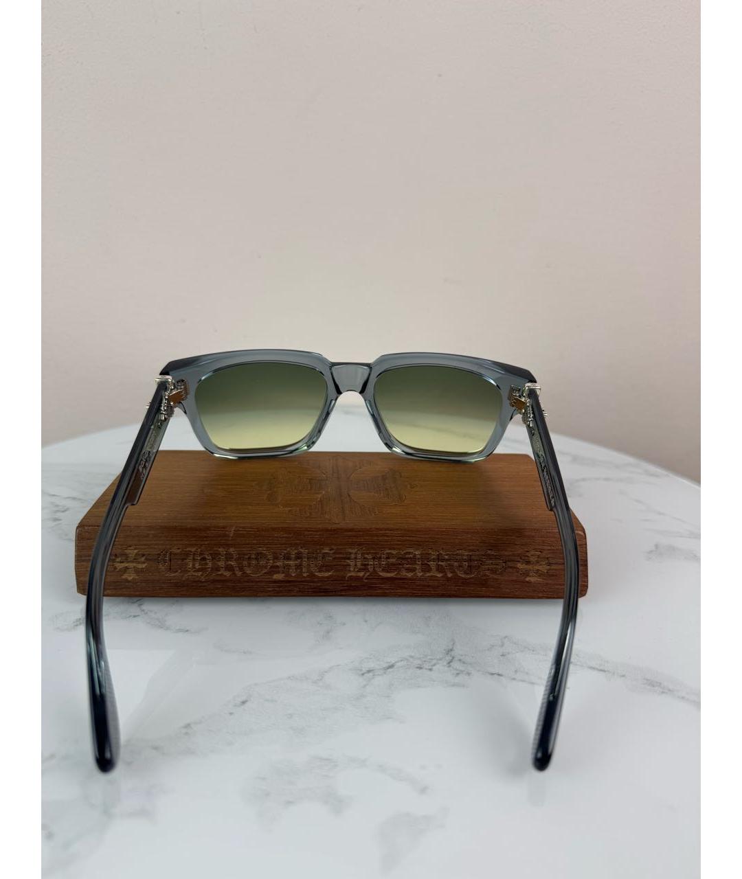 CHROME HEARTS Серые пластиковые солнцезащитные очки, фото 5