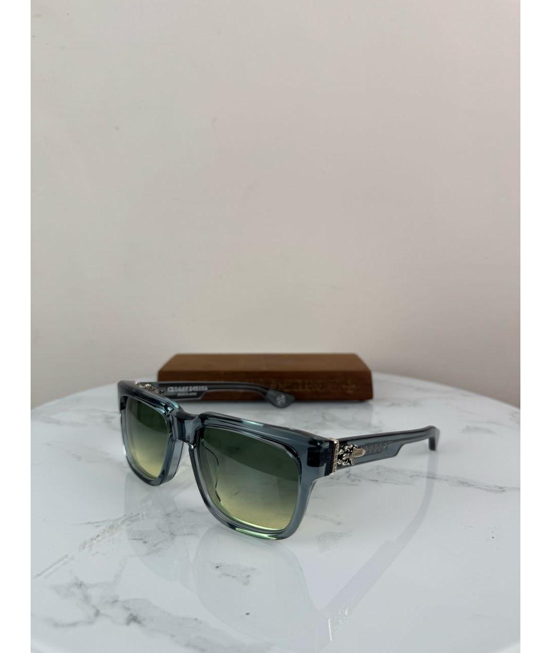 CHROME HEARTS Серые пластиковые солнцезащитные очки, фото 7