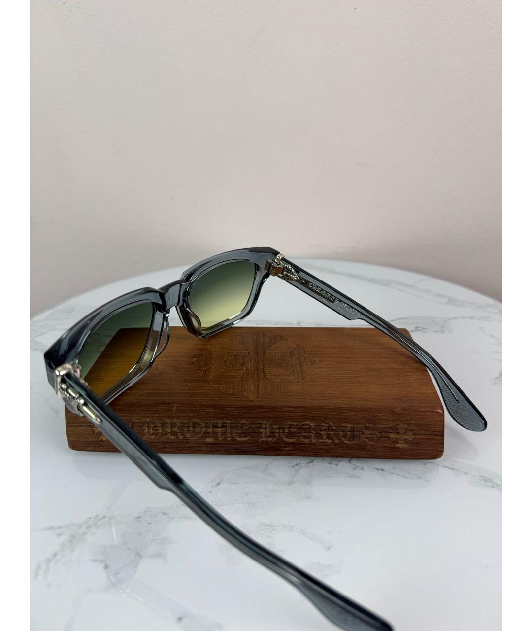CHROME HEARTS Серые пластиковые солнцезащитные очки, фото 4