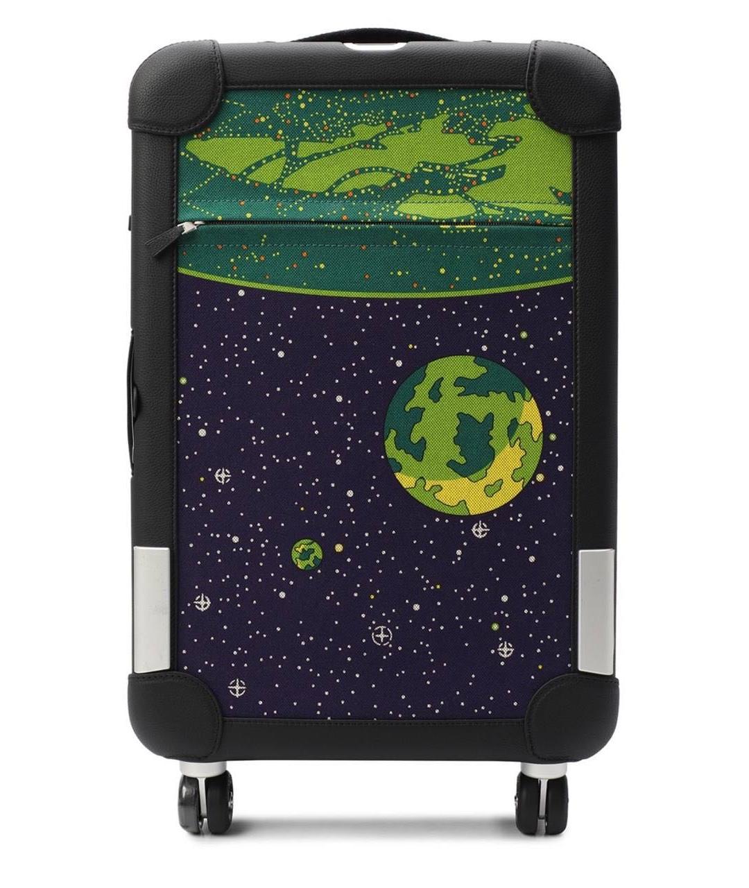 HERMES Черный кожаный чемодан, фото 2