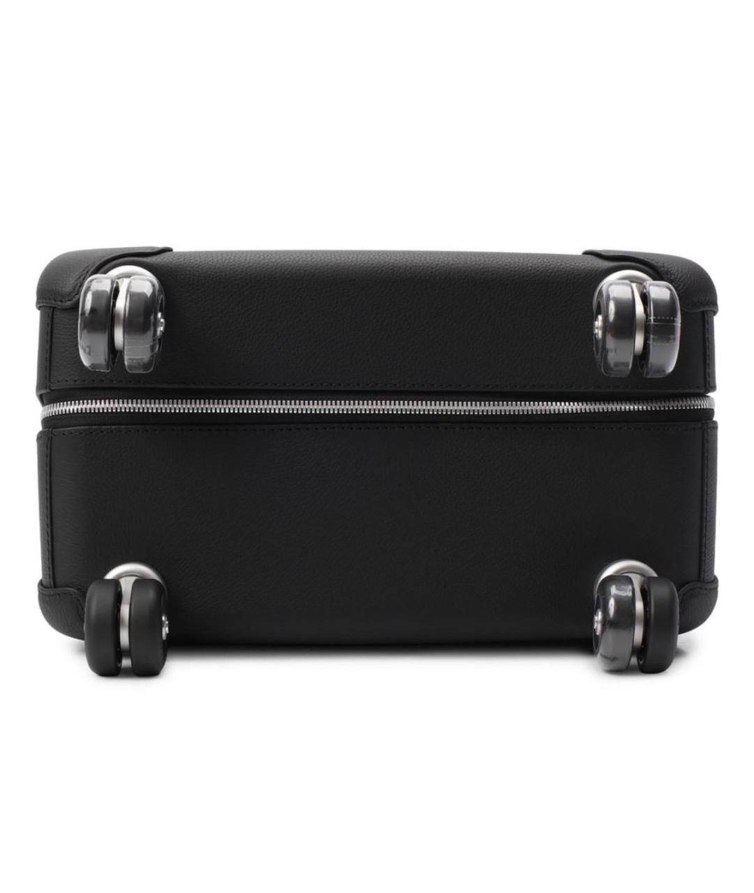 HERMES Черный кожаный чемодан, фото 3