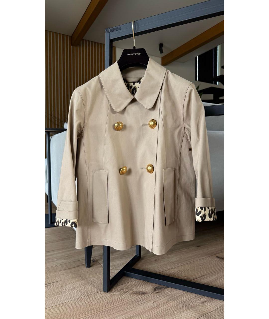 LOUIS VUITTON Бежевый полиамидовый тренч/плащ, фото 5