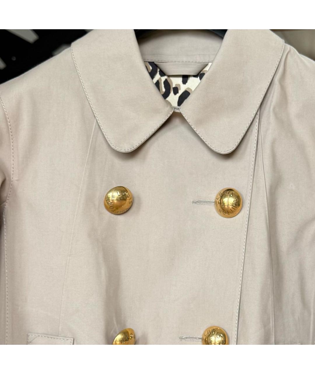 LOUIS VUITTON Бежевый полиамидовый тренч/плащ, фото 4