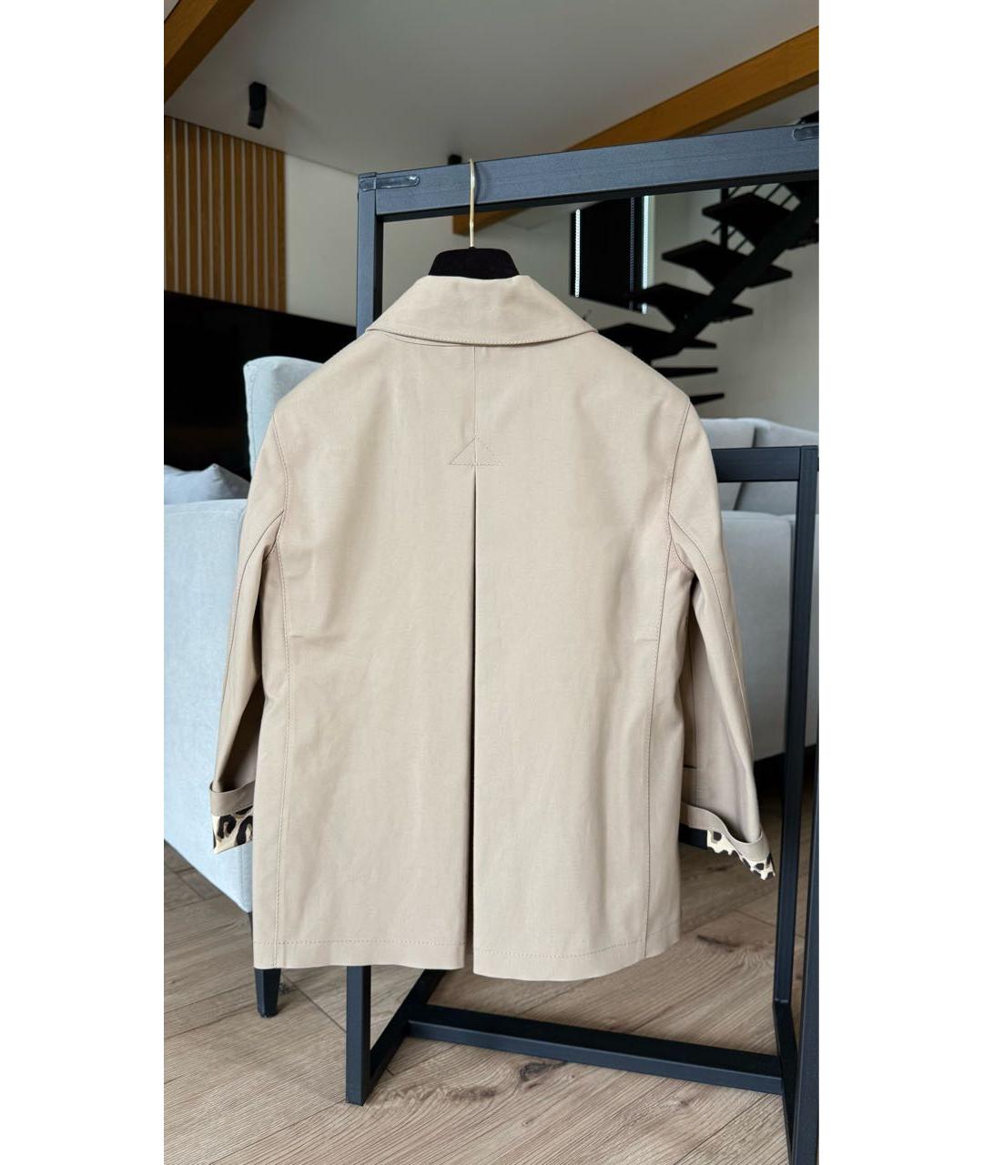 LOUIS VUITTON Бежевый полиамидовый тренч/плащ, фото 3