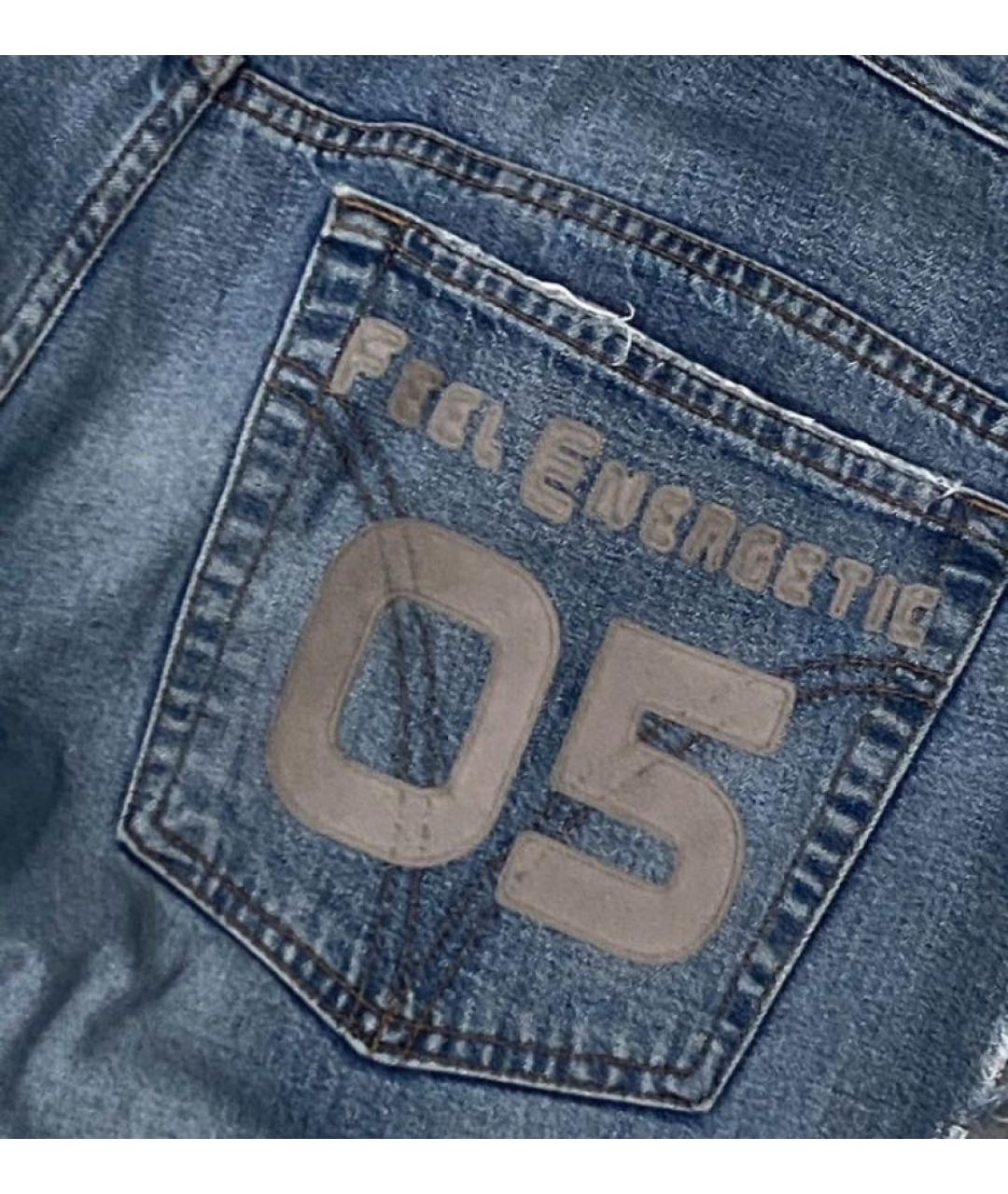 DOLCE&GABBANA Синие хлопковые прямые джинсы, фото 3