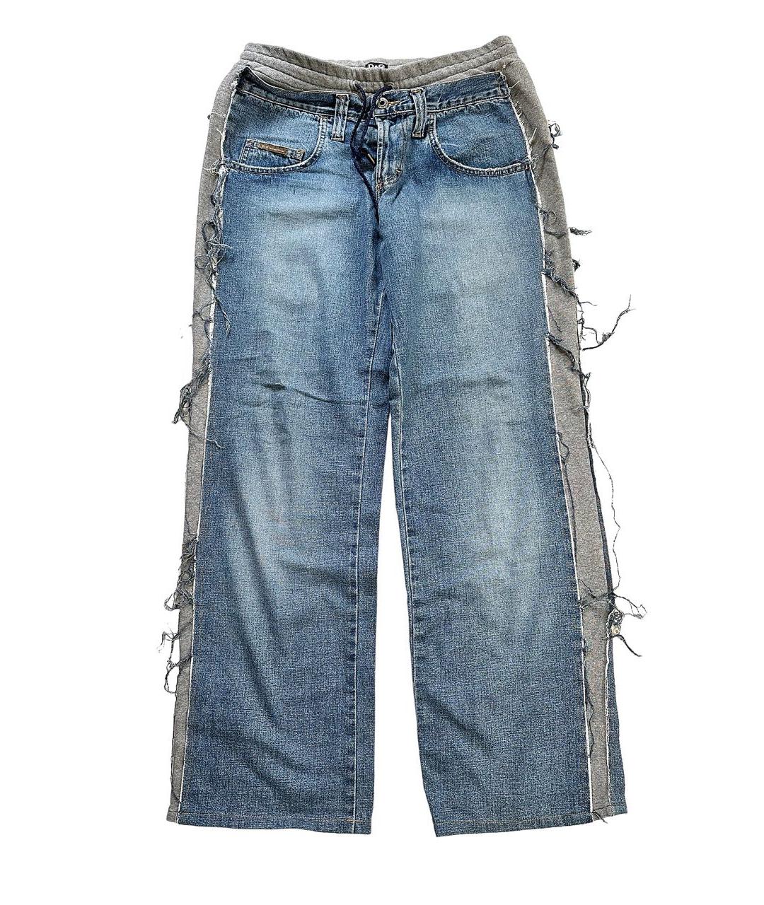 DOLCE&GABBANA Синие хлопковые прямые джинсы, фото 9