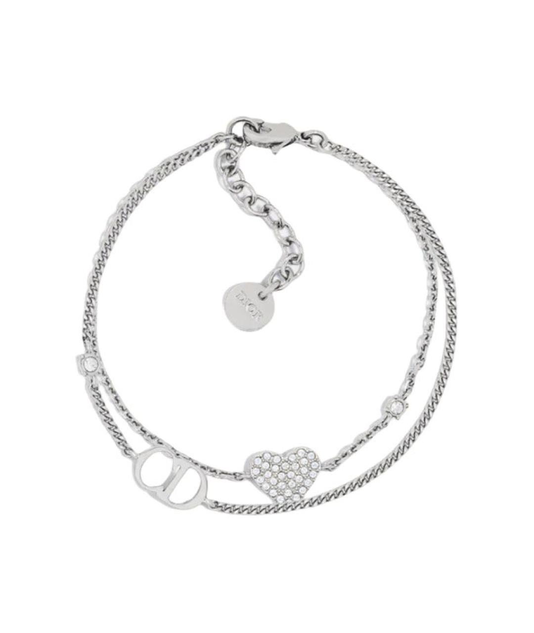 CHRISTIAN DIOR Серебрянный металлический браслет, фото 1