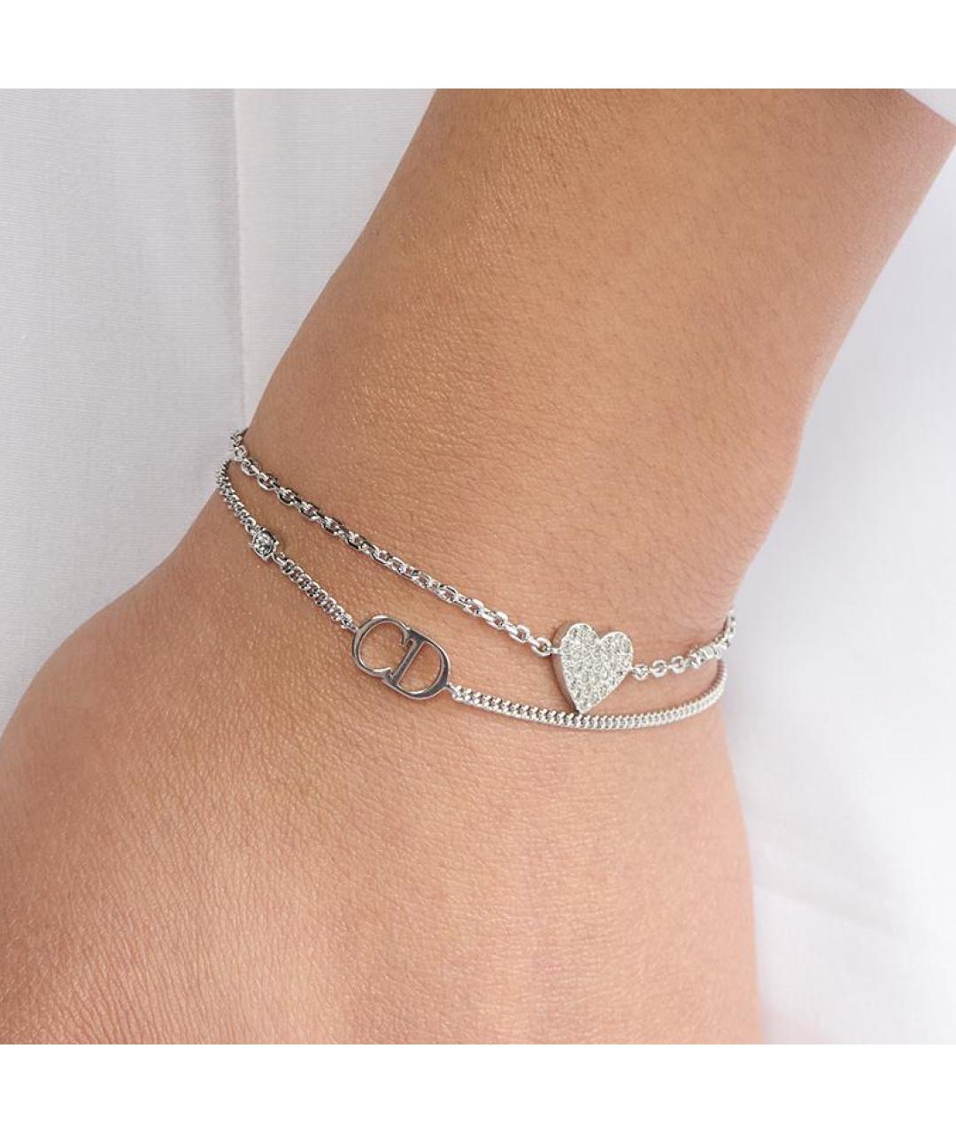 CHRISTIAN DIOR Серебрянный металлический браслет, фото 2