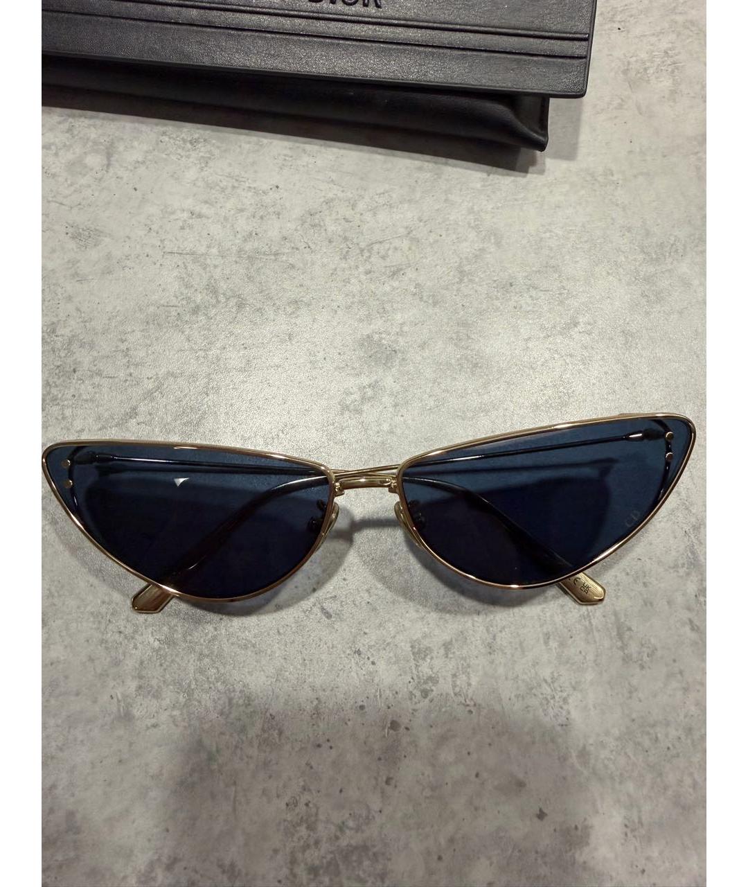 CHRISTIAN DIOR Синие металлические солнцезащитные очки, фото 8