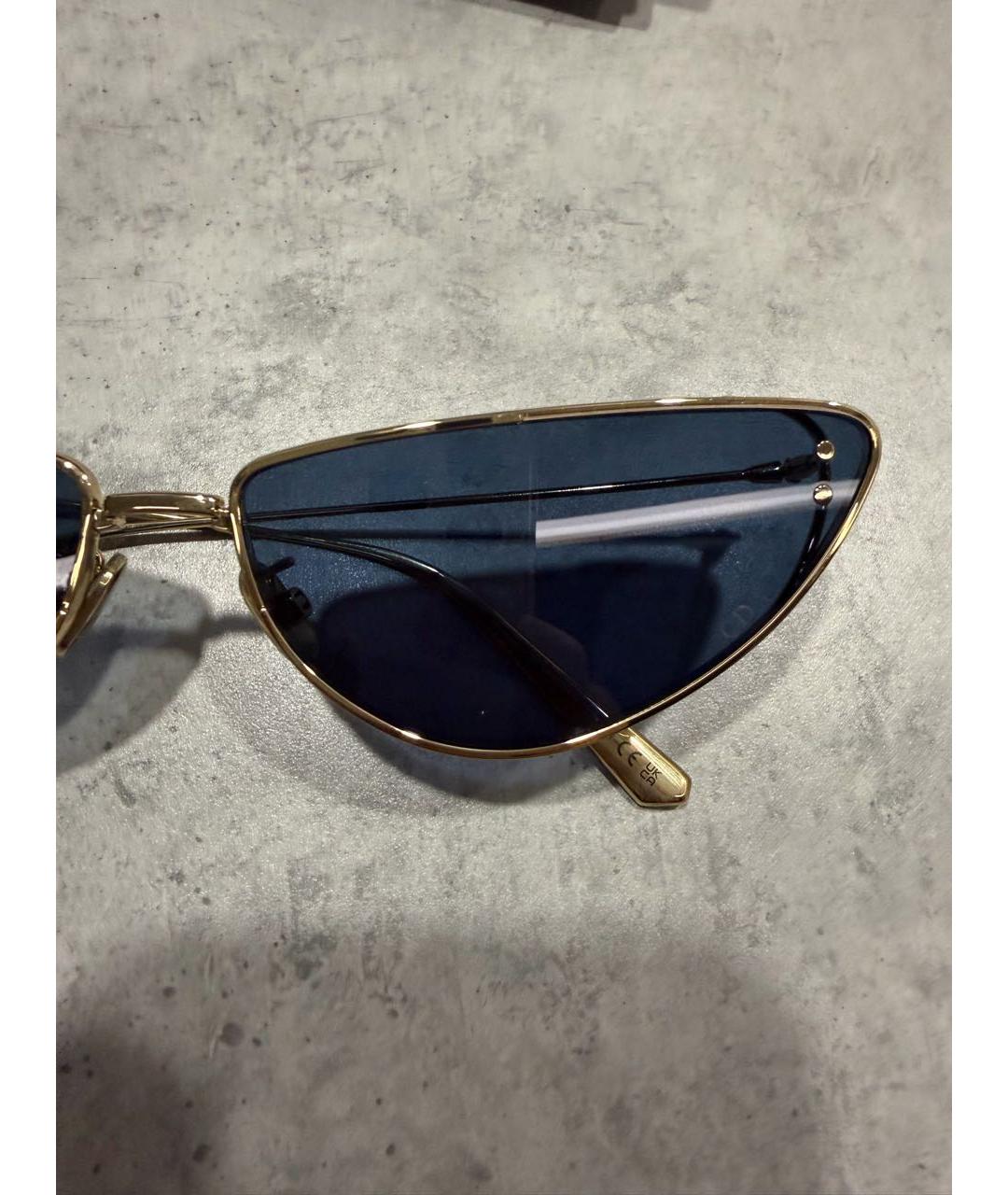 CHRISTIAN DIOR Синие металлические солнцезащитные очки, фото 3