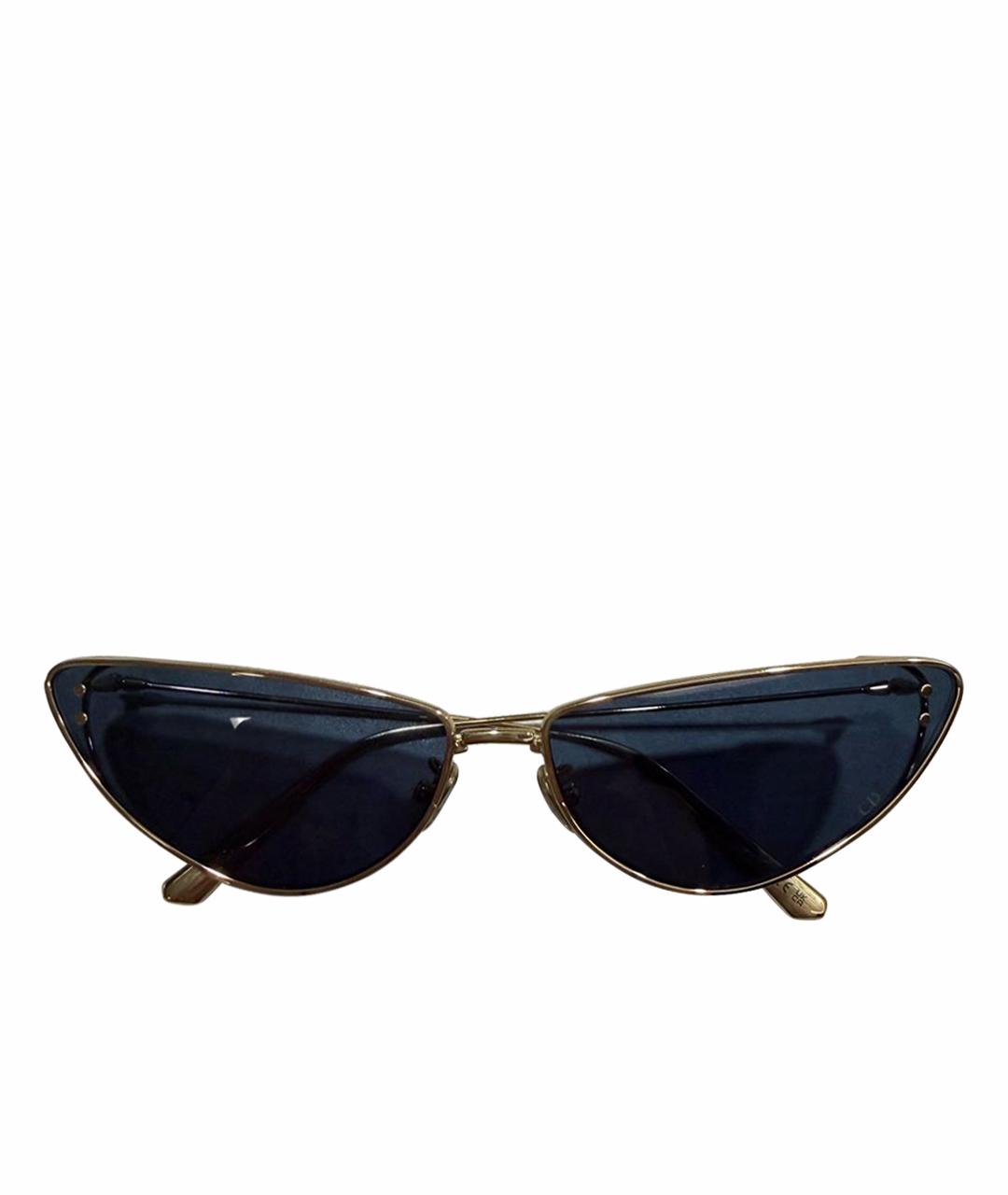 CHRISTIAN DIOR Синие металлические солнцезащитные очки, фото 1