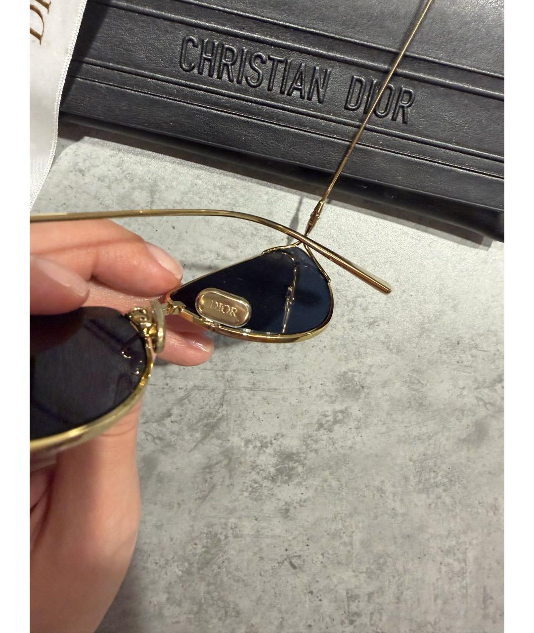 CHRISTIAN DIOR Синие металлические солнцезащитные очки, фото 2