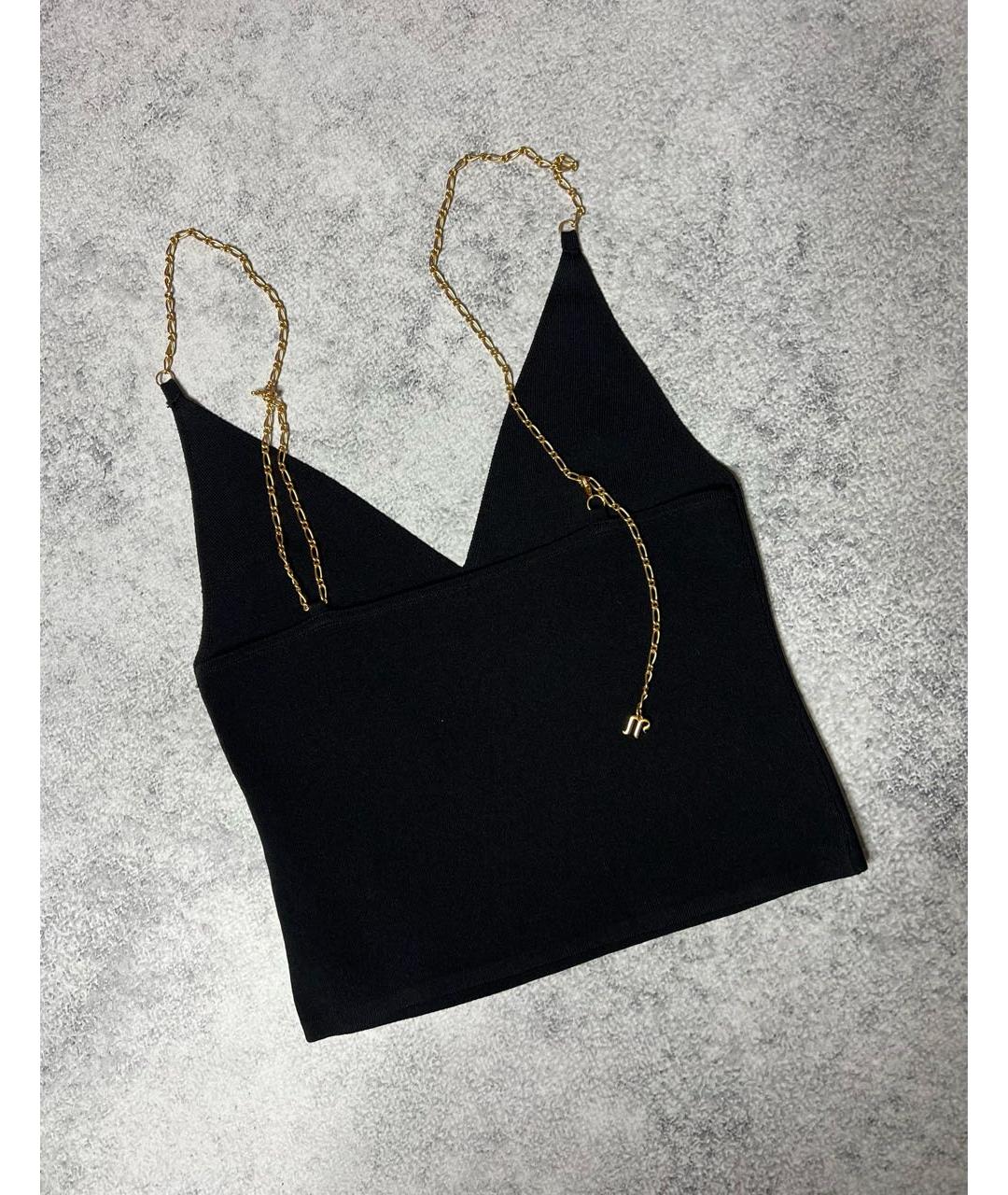 NANUSHKA Черная вискозная майка, фото 4