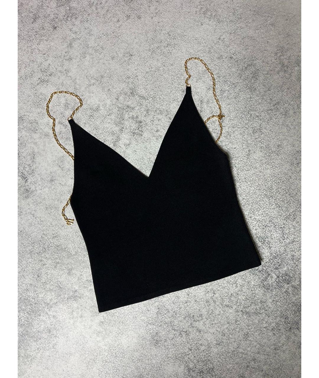 NANUSHKA Черная вискозная майка, фото 3