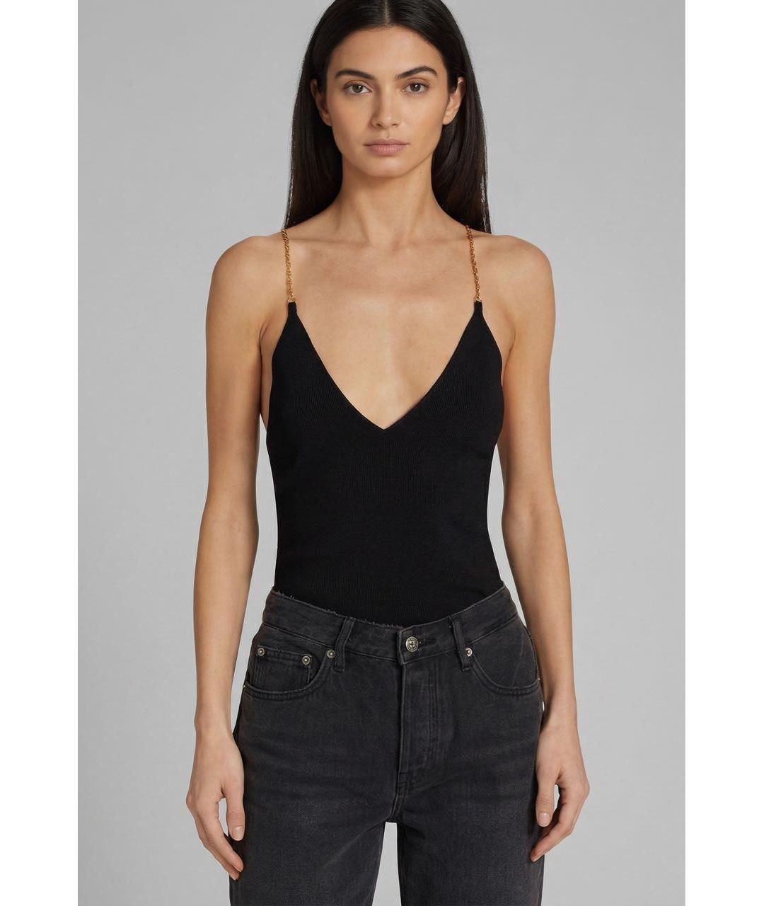 NANUSHKA Черная вискозная майка, фото 2