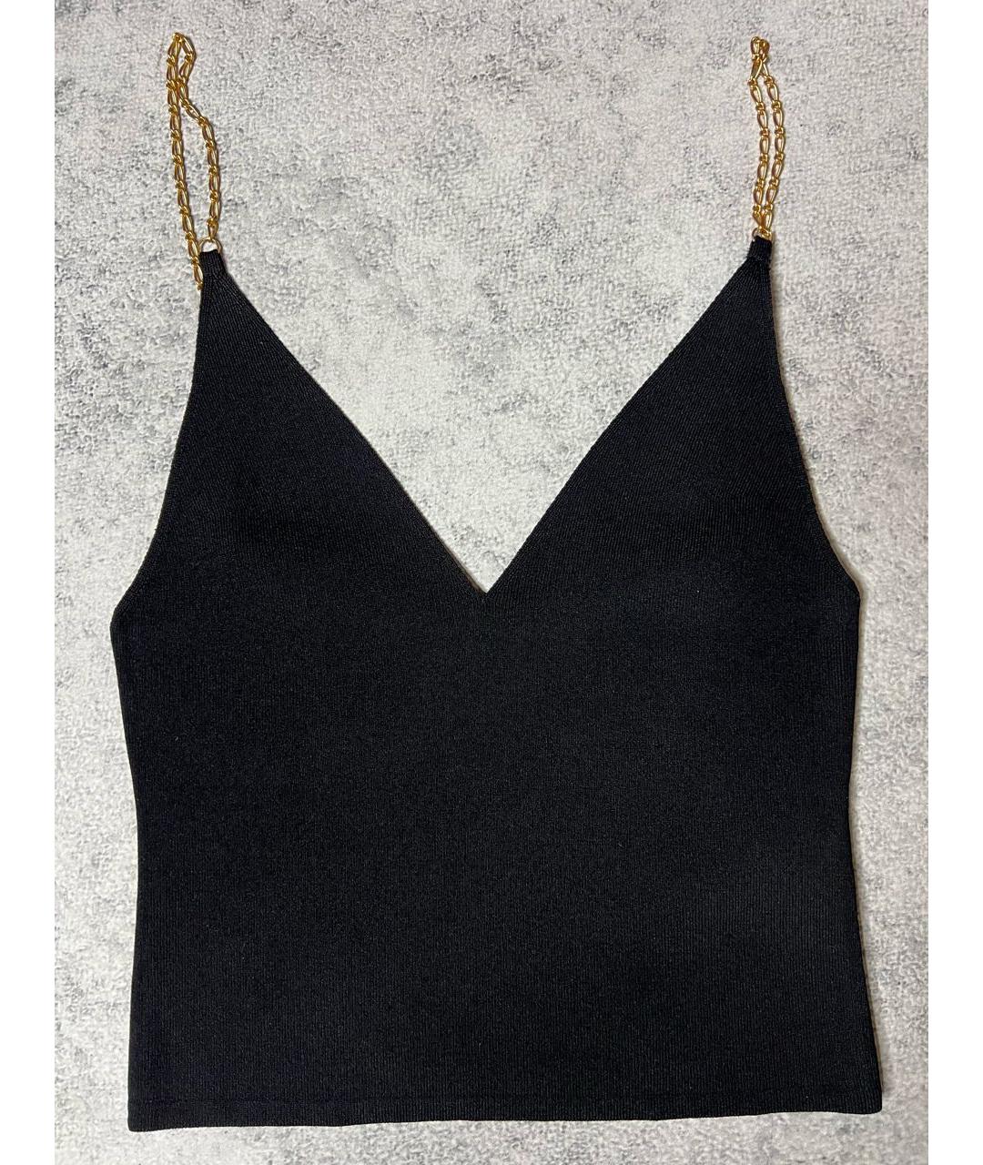 NANUSHKA Черная вискозная майка, фото 9