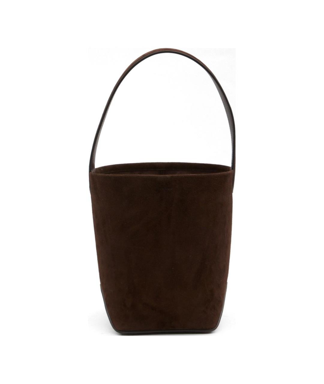 THE ROW Коричневая замшевая сумка тоут, фото 1