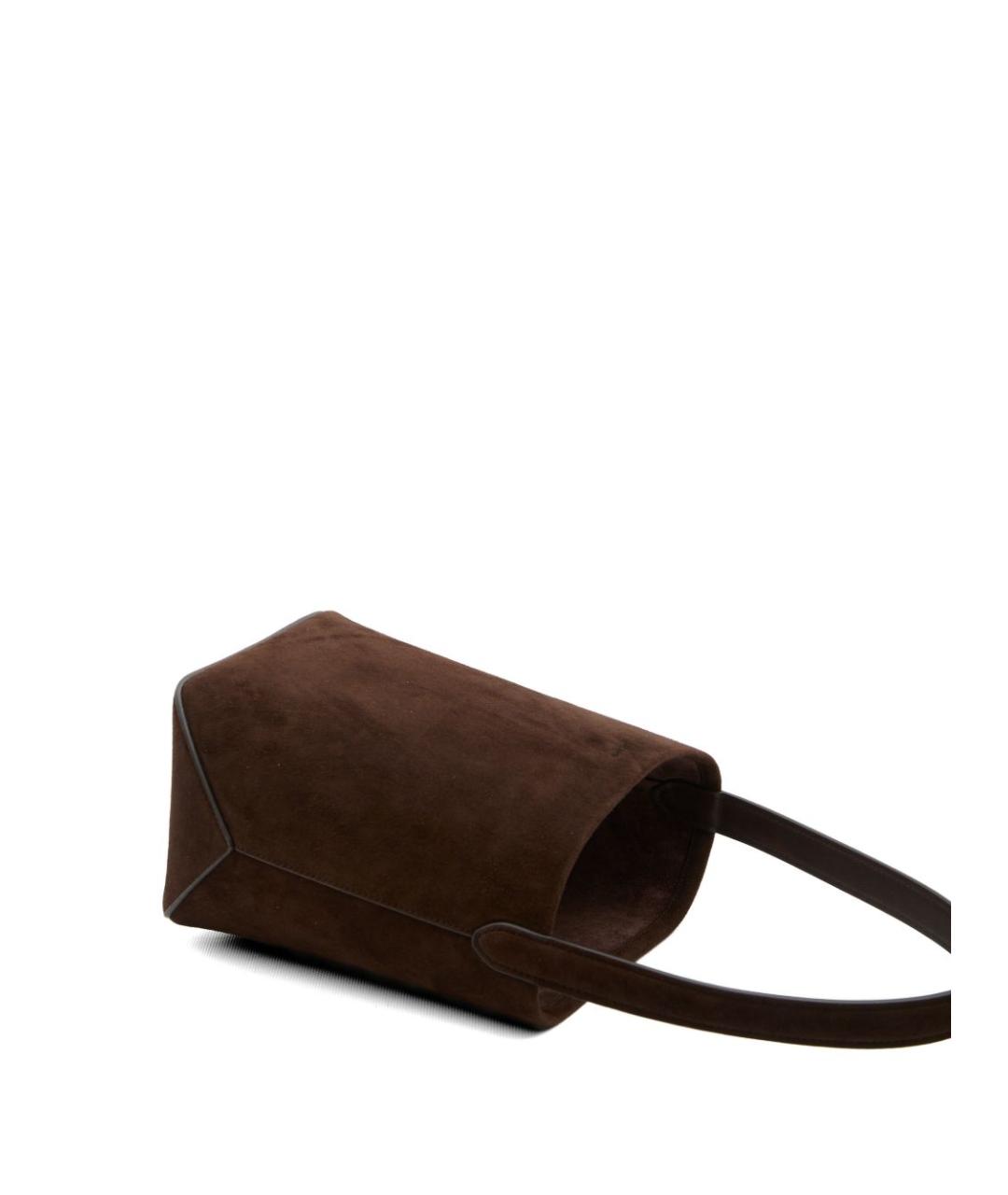 THE ROW Коричневая замшевая сумка тоут, фото 3