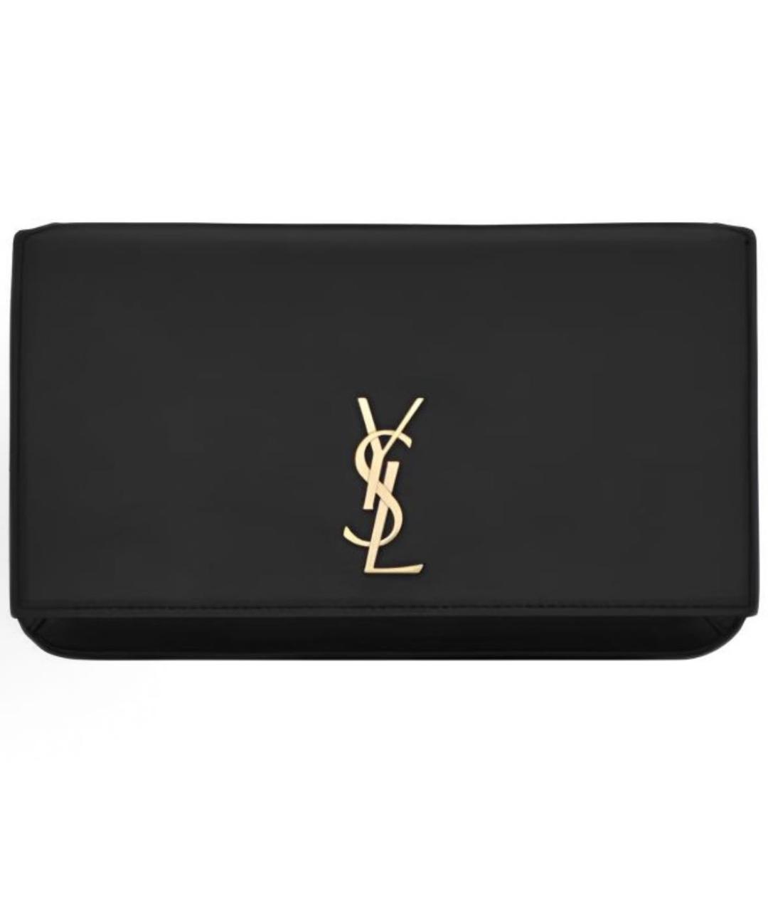 SAINT LAURENT Черная кожаная сумка через плечо, фото 5