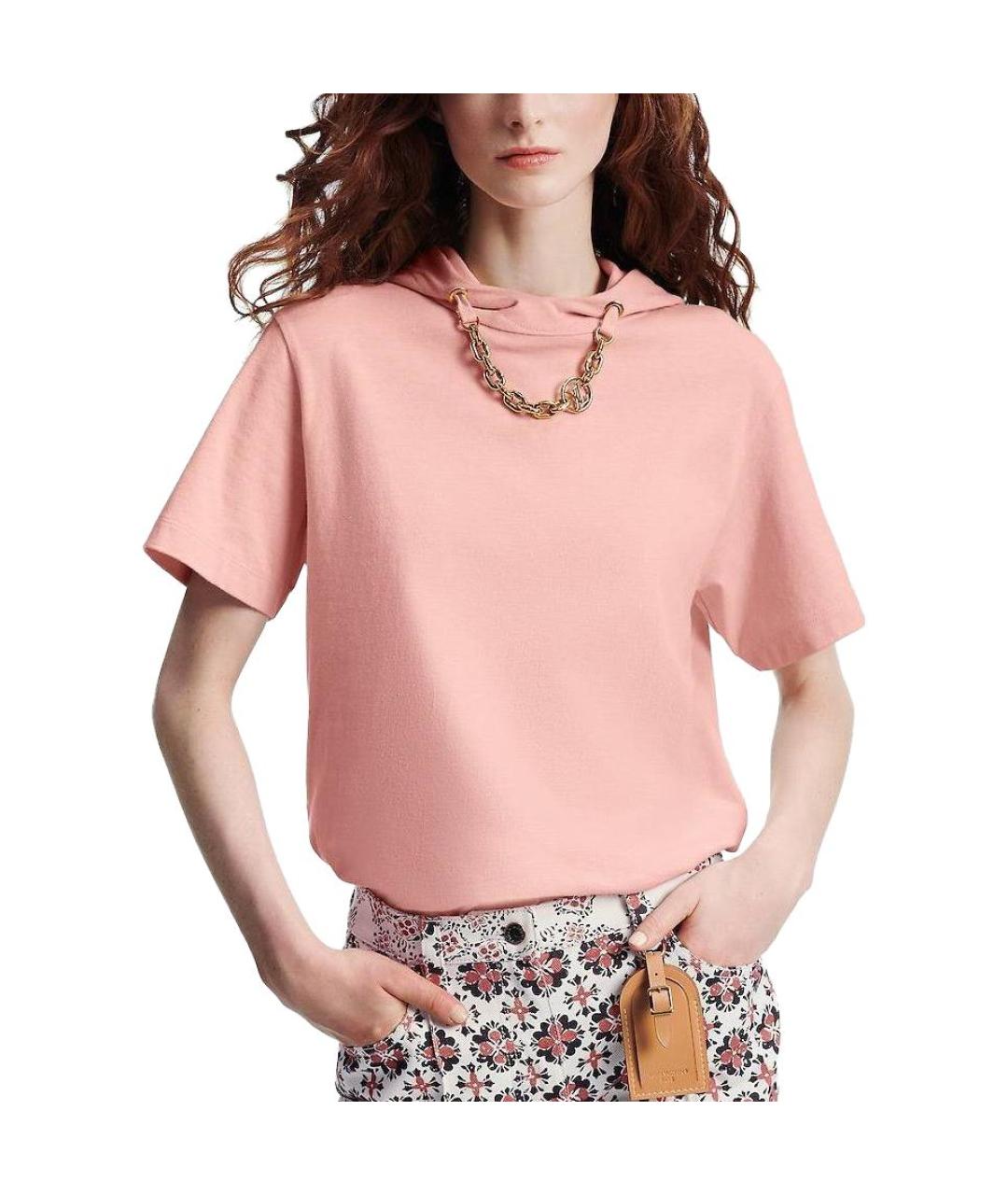 LOUIS VUITTON Розовая футболка, фото 4