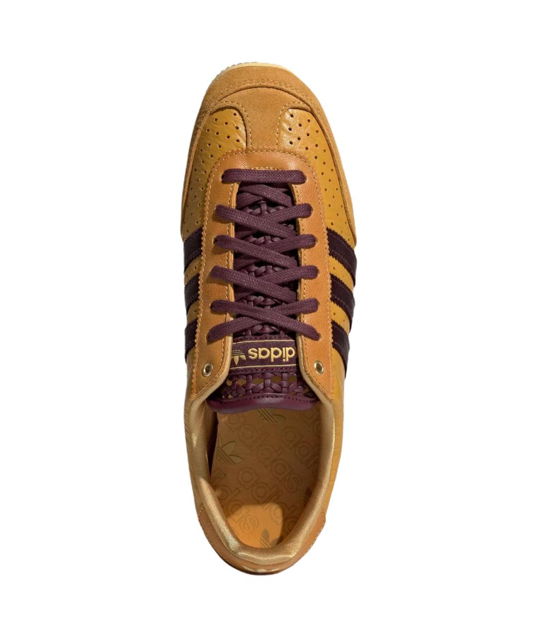 ADIDAS Горчичные кожаные кеды, фото 3