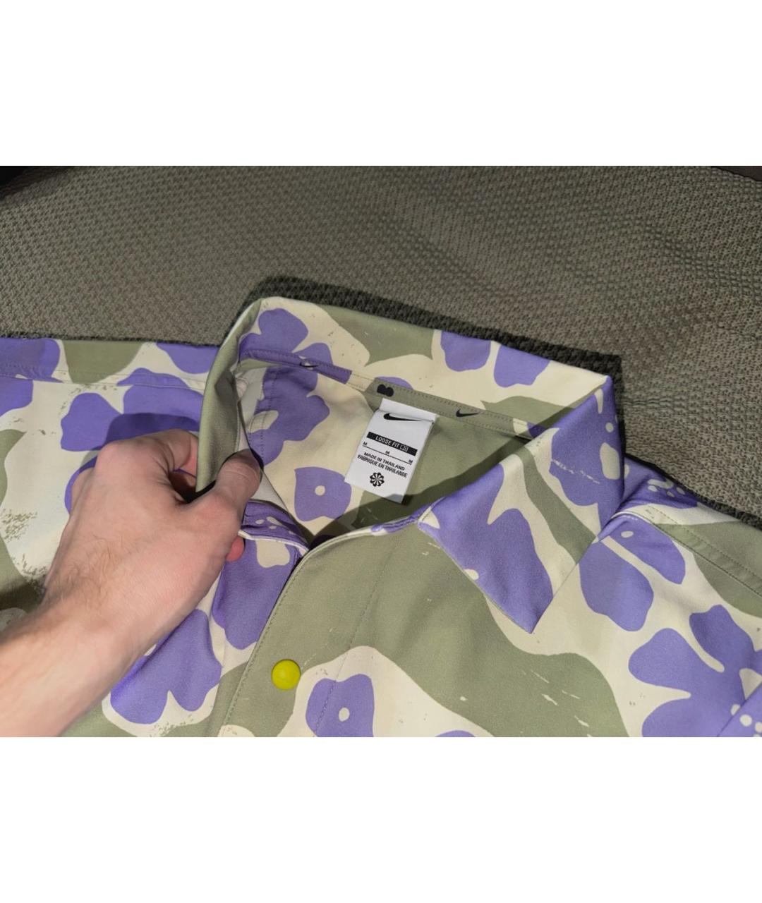 NIKE Зеленая кэжуал рубашка, фото 5